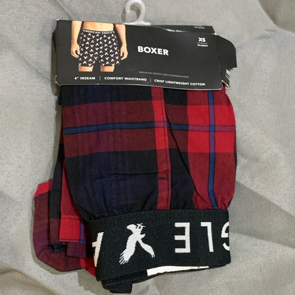 American Eagle Plaid Boxers, XS, 4” inseam, NWT - Picture 1 of 2